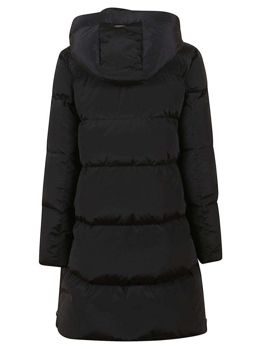 Woolrich Padded Hooded Mid-Length Jacket With Structured Silhouette