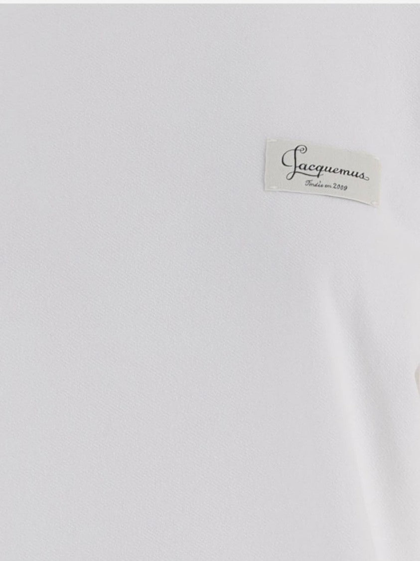 Jacquemus Boxy White T-Shirt With Minimalist Patch Detail