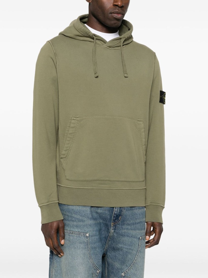 Stone Island Relaxed-Fit Cotton Hoodie With Distinctive Patch Logo