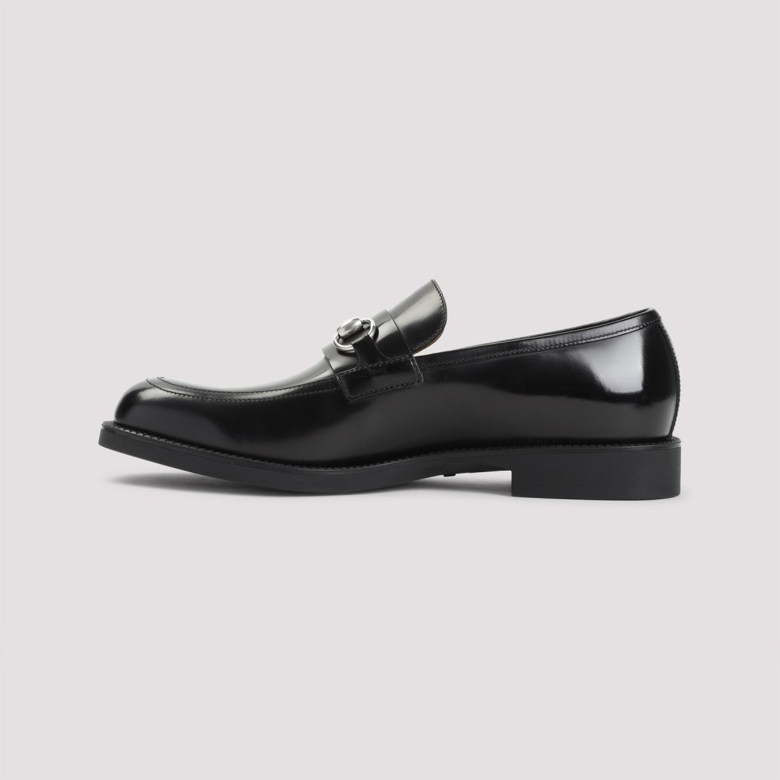 Gucci Black Leather Tempe Loafers