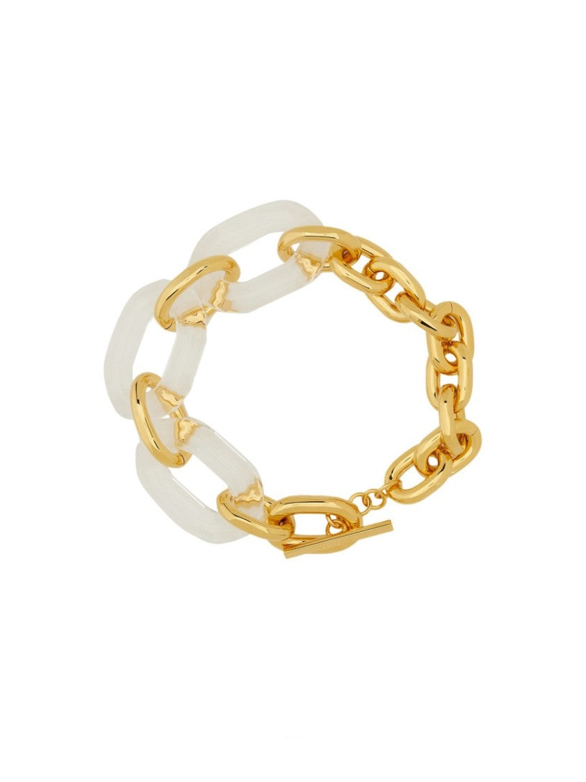 Rabanne Gold-Tone Chain Necklace With Translucent Elements