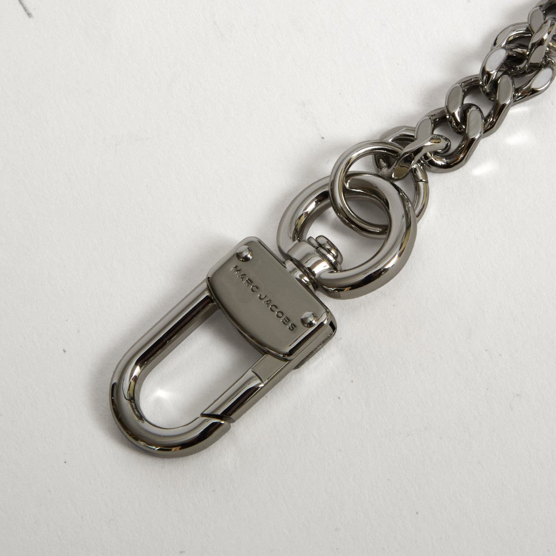 Marc Jacobs Cluster Charm Keyring Playful Silver Accents