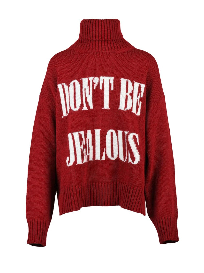 Aniye By Red Oversized Chunky Knit Wool-Blend Turtleneck Sweater