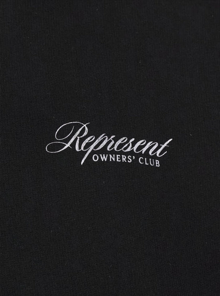 Represent Classic Black Hoodie With Script Logos