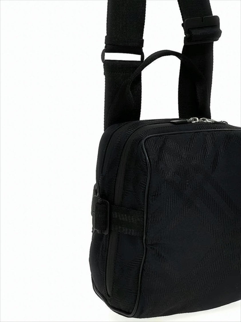 Burberry Textured Compact Tote With Adjustable Strap And Versatile Design