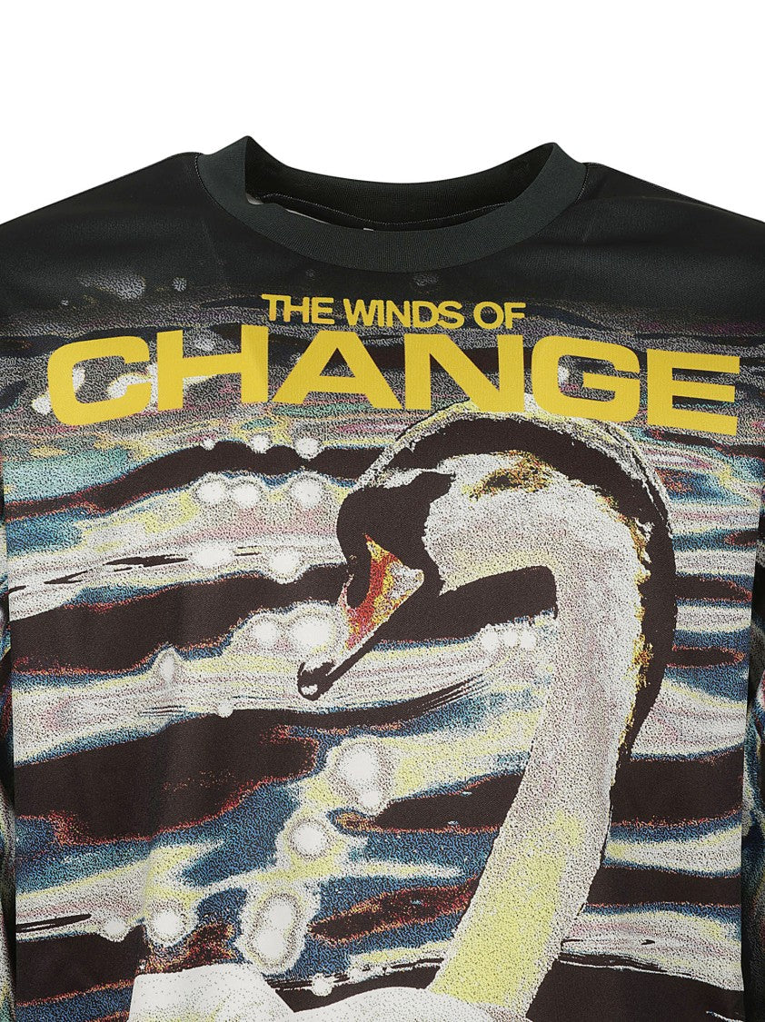 Burberry Swan Graphic Long-Sleeved Sweater