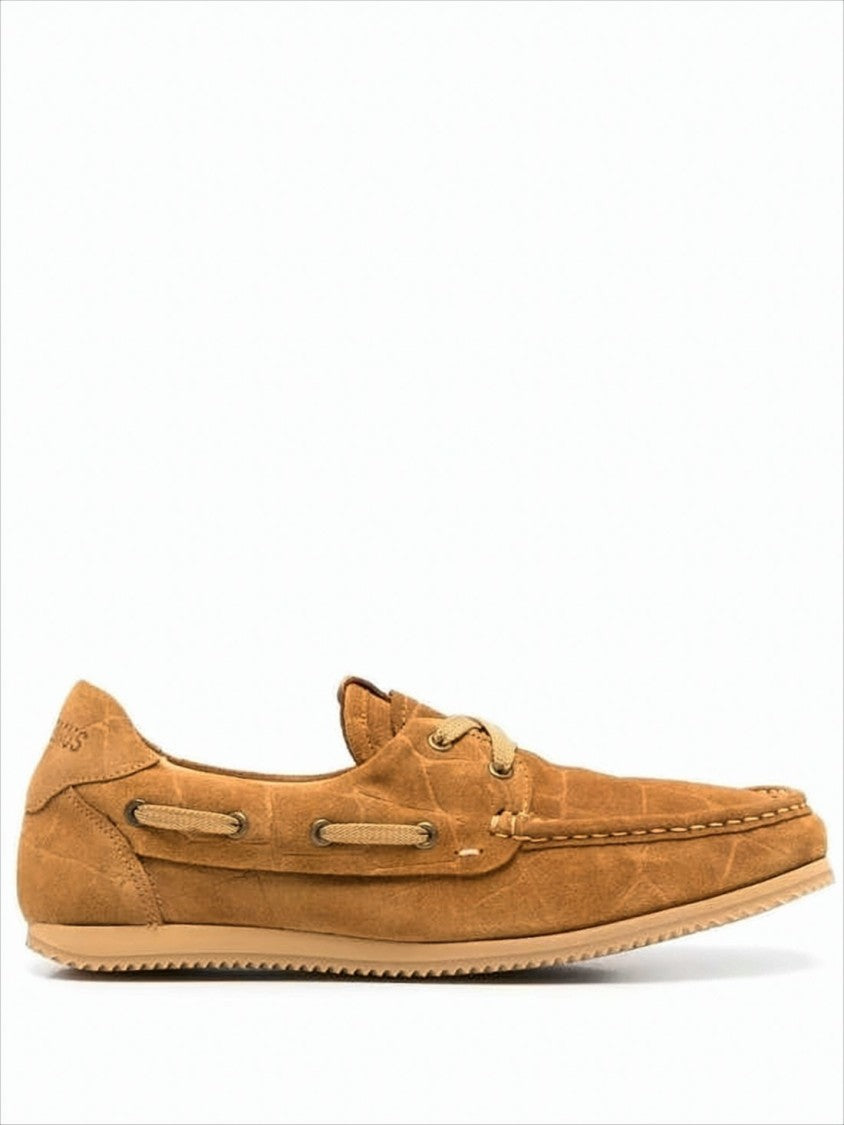 Jacquemus Moccasin Stitch Brown Loafers With Low-Profile Rubber Sole