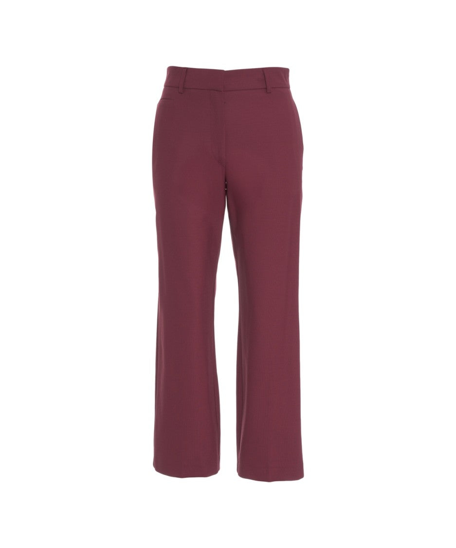 Ottod'ame Burgundy Tailored Chinos With Minimalist Silhouette