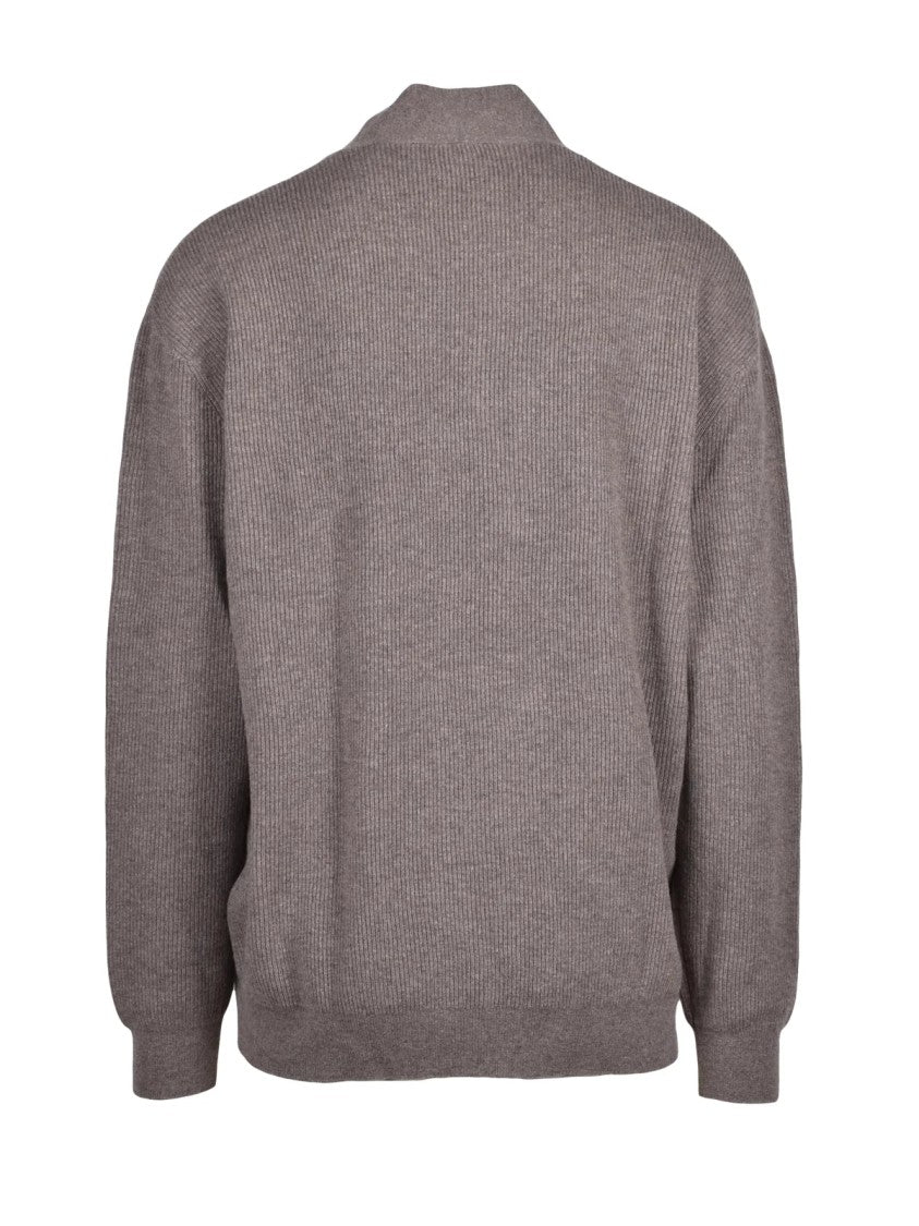 Liu Jo Beige Wool-Cashmere Asymmetric Cardigan