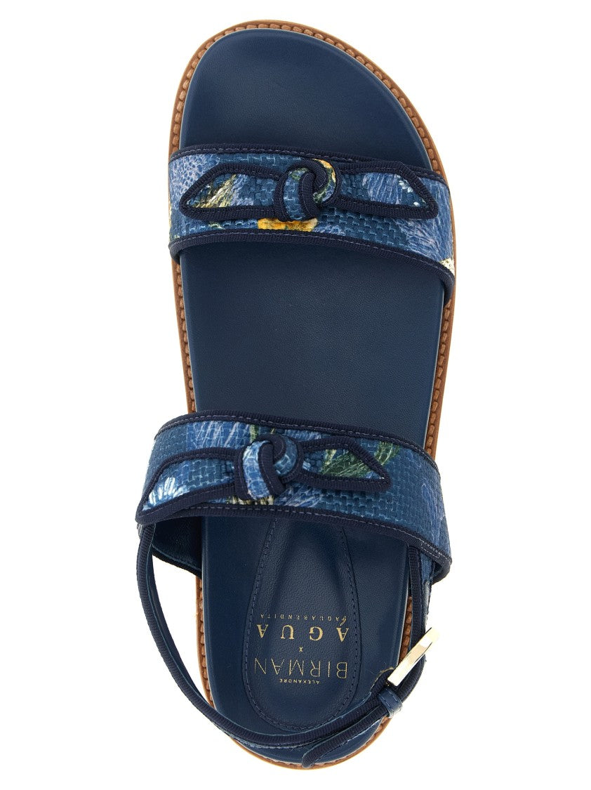 Alexandre Birman A. Birman X Agua 'Grosgrain Raffia Sport' Sandals