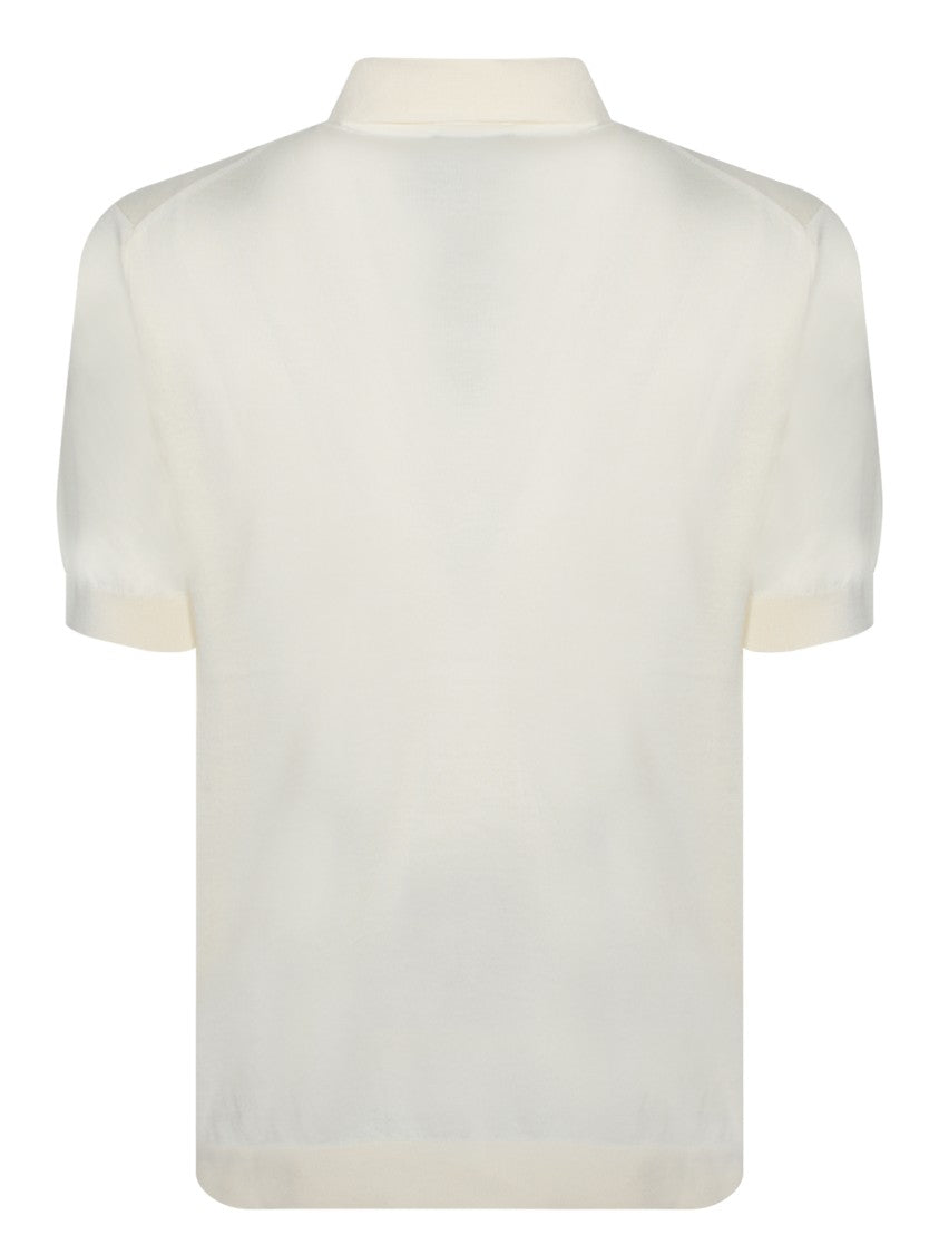 Dell'oglio Polo Collar White T-Shirt