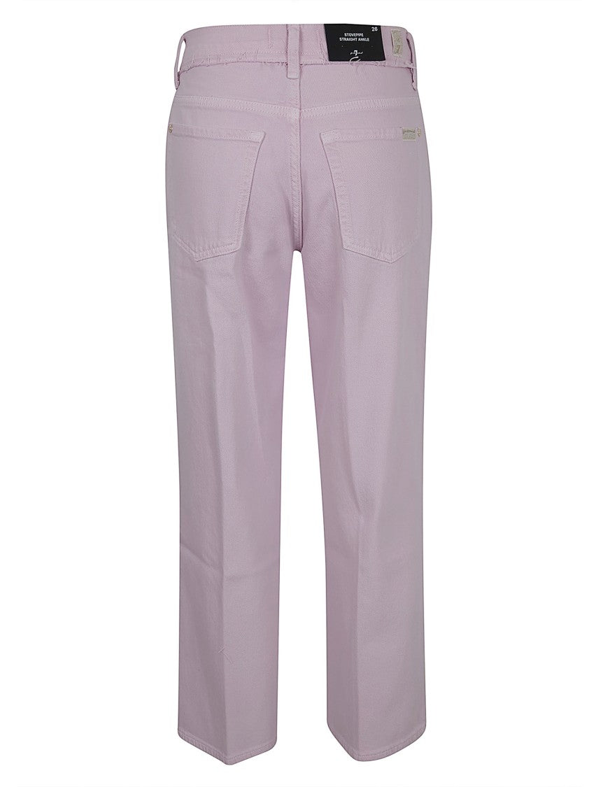 7 For All Mankind Pink And Purple Flared Jeans