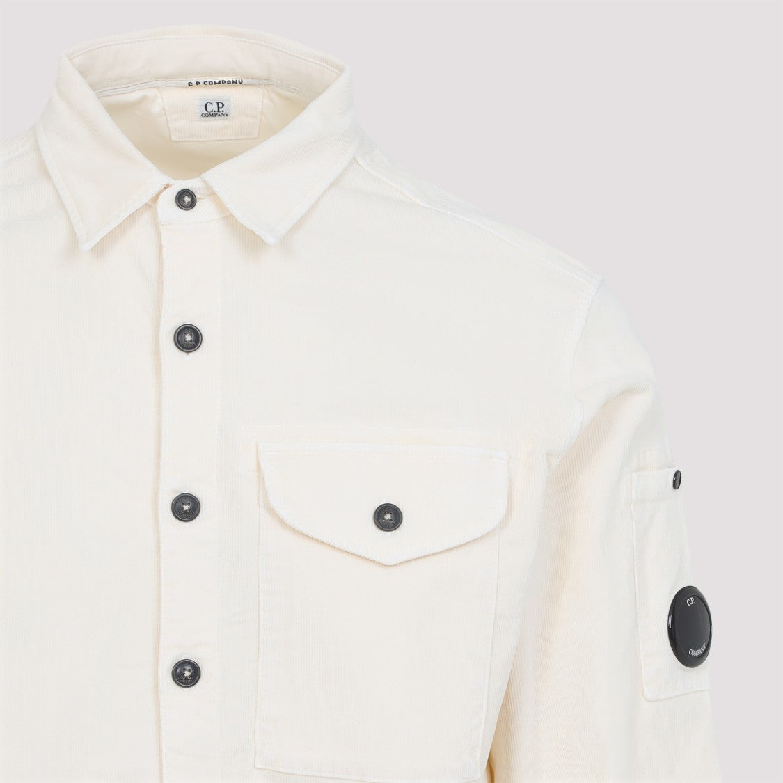 C.P. Company Classic Grey Cotton-Elastane Blend Shirt