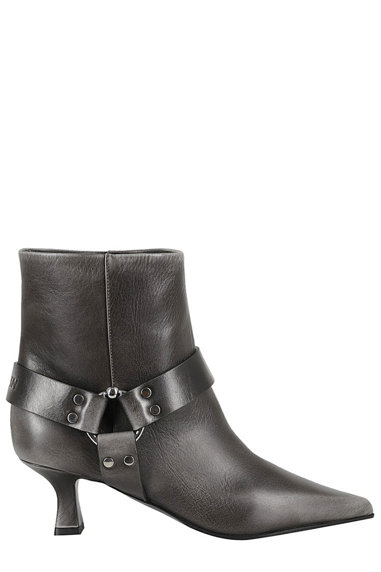 3Juin Pointed Toe Ankle Boot With Strap Detail