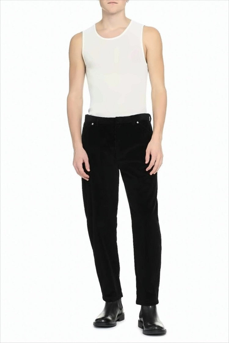 Ami Paris Fitted Sleeveless Top In Soft Ribbed Fabric