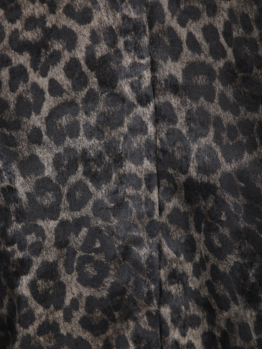 Blanca Vita Buttoned Cuffs Animal Pront Shirts