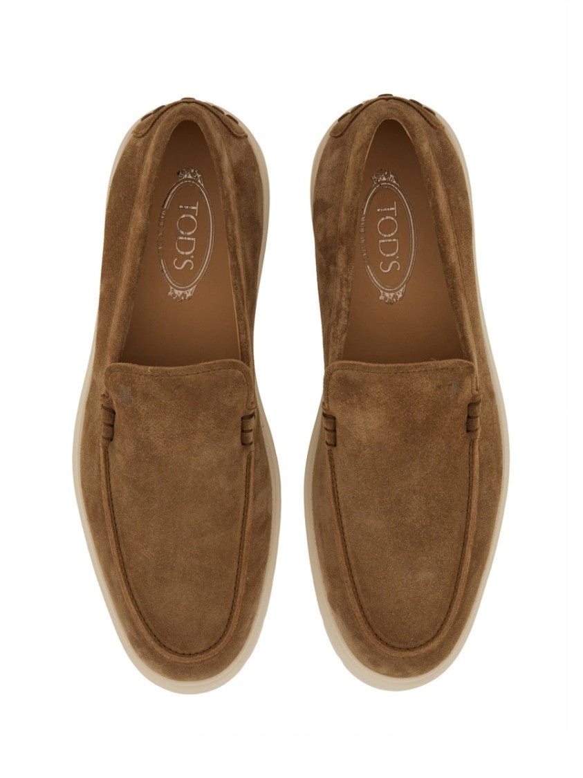 Tod's Brown Leather Slipper Loafers