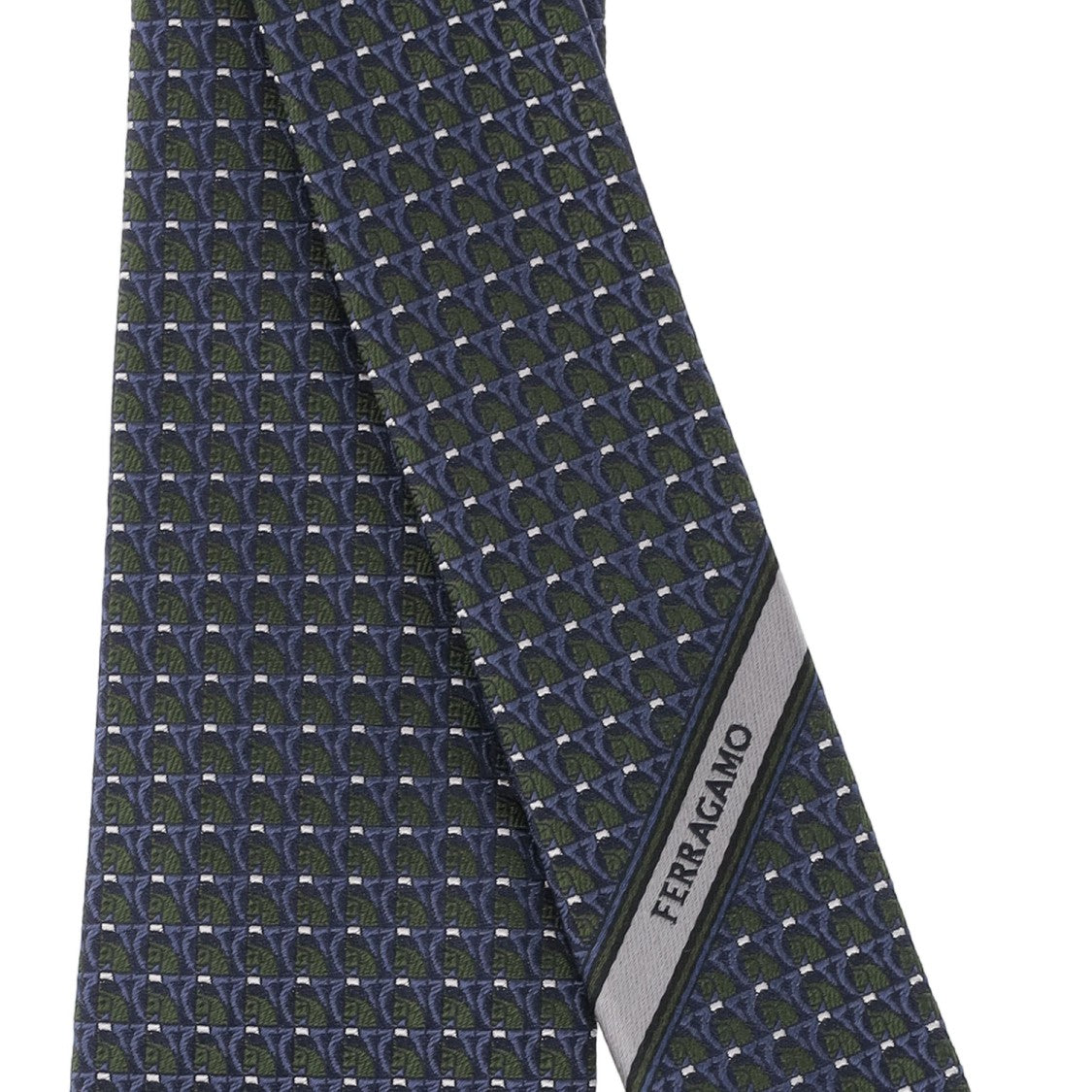Salvatore Ferragamo Silk Tie With Geometric Pattern