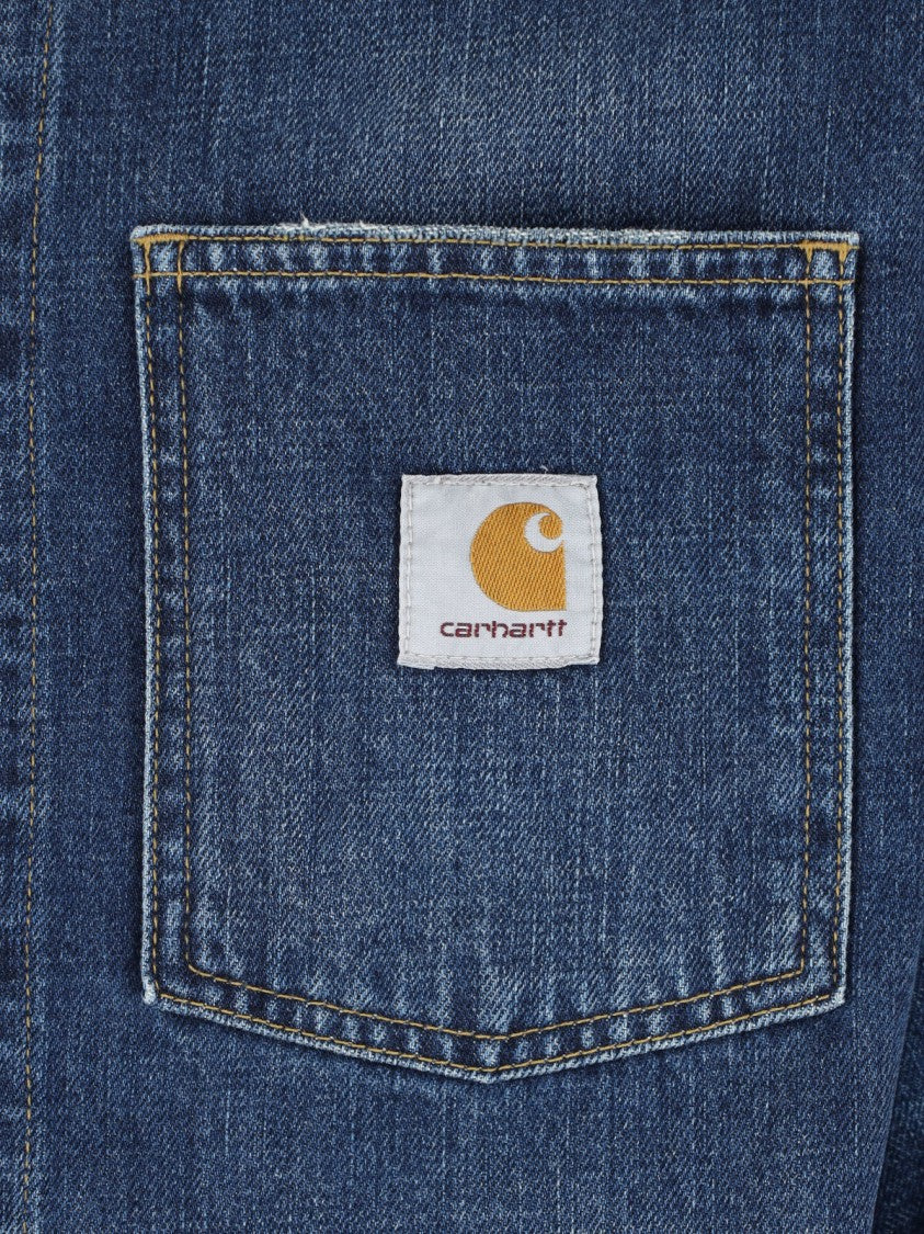 Carhartt Wip Blue Warren Chore Denim Corduroy Jacket