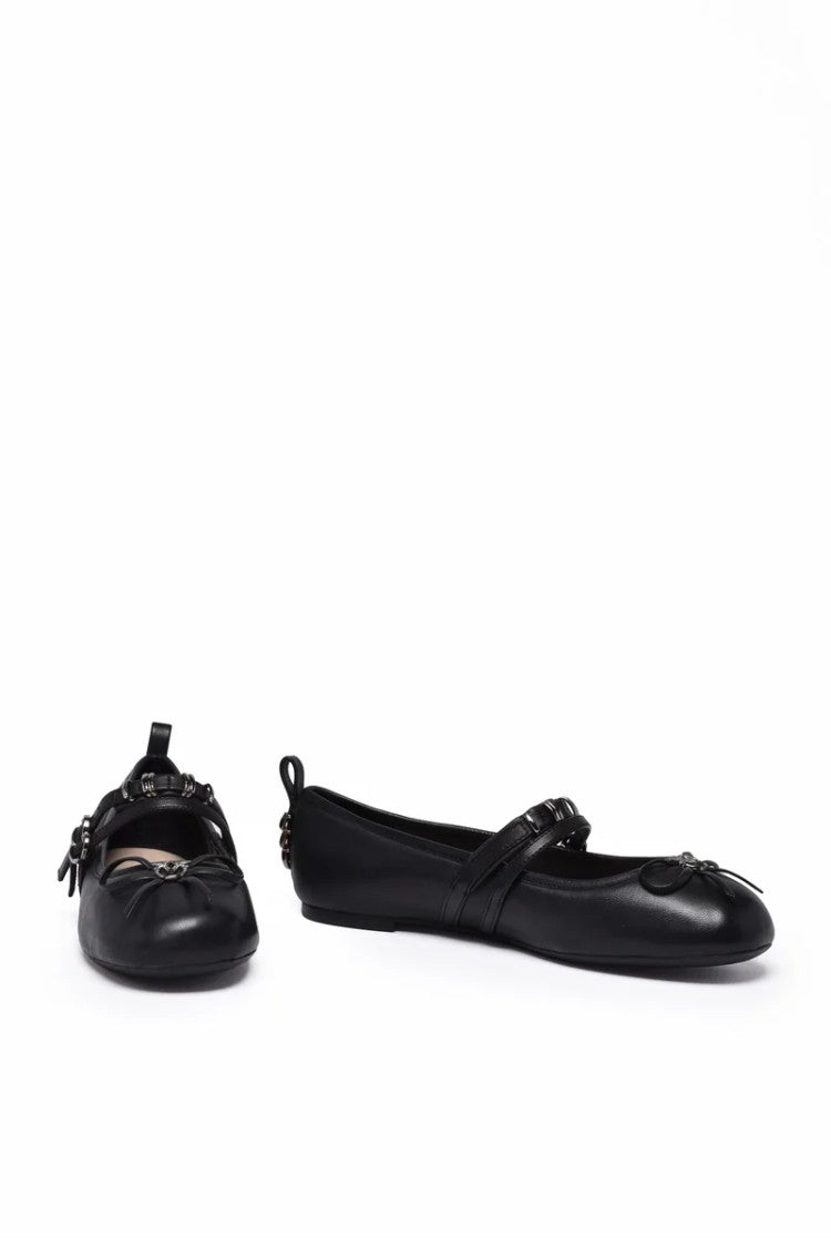 Pinko Leather Ballerinas - Black