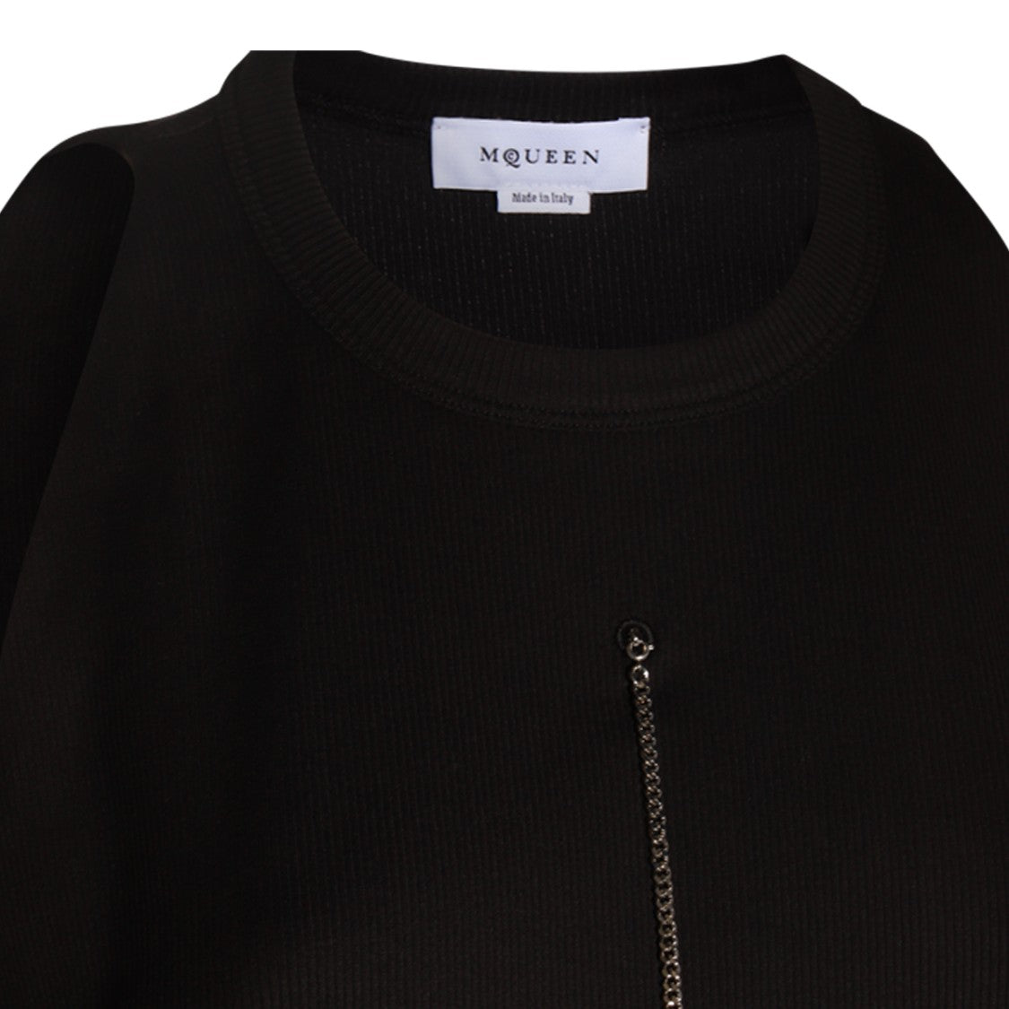 Alexander Mcqueen Black Cotton Silver Tone Top