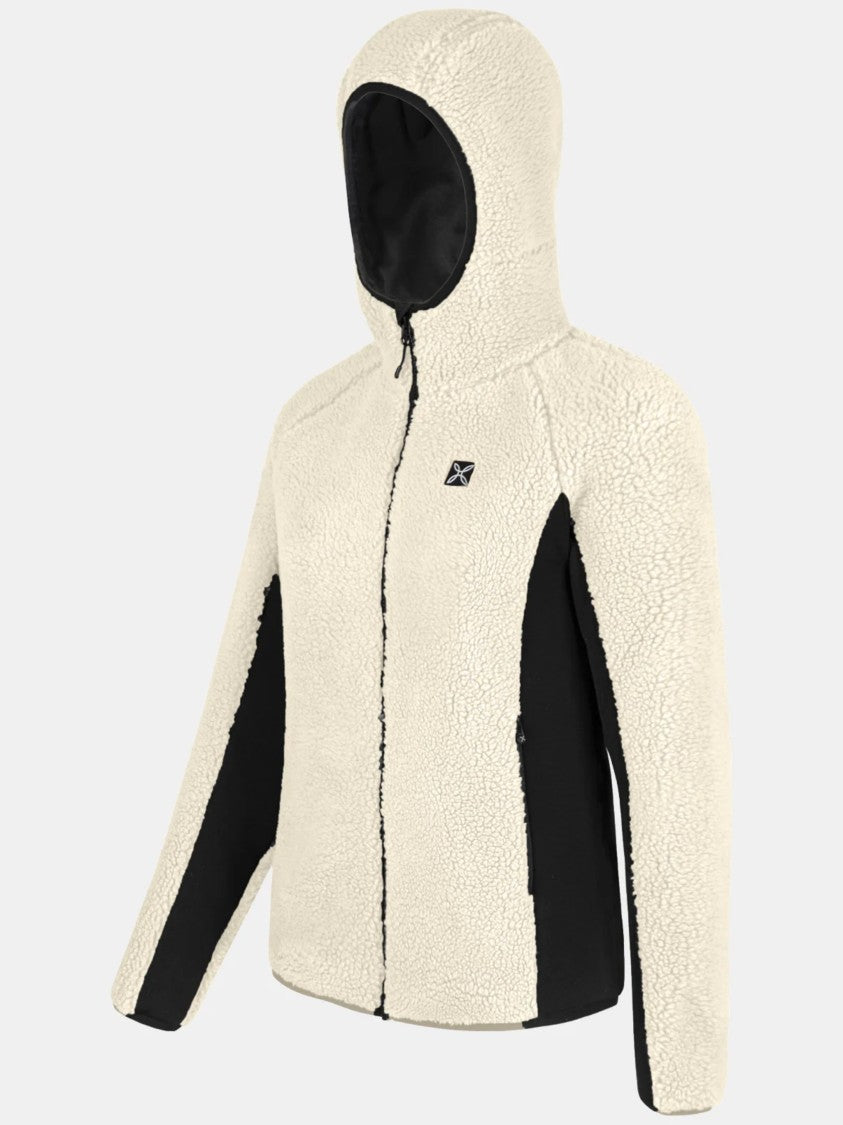 Montura Plush Sherpa Fleece Jacket With Sporty Black Accents