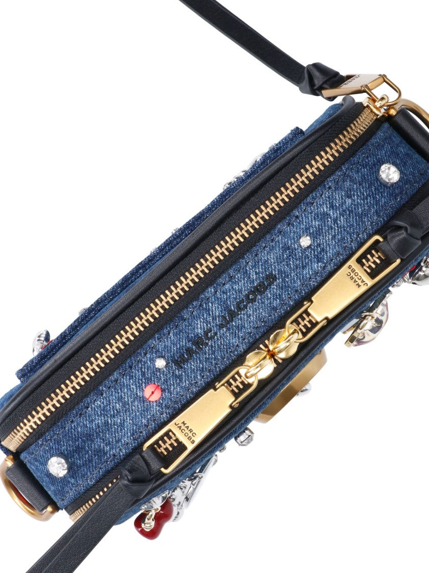 Marc Jacobs Denim Crossbody Bag With Playful Charms