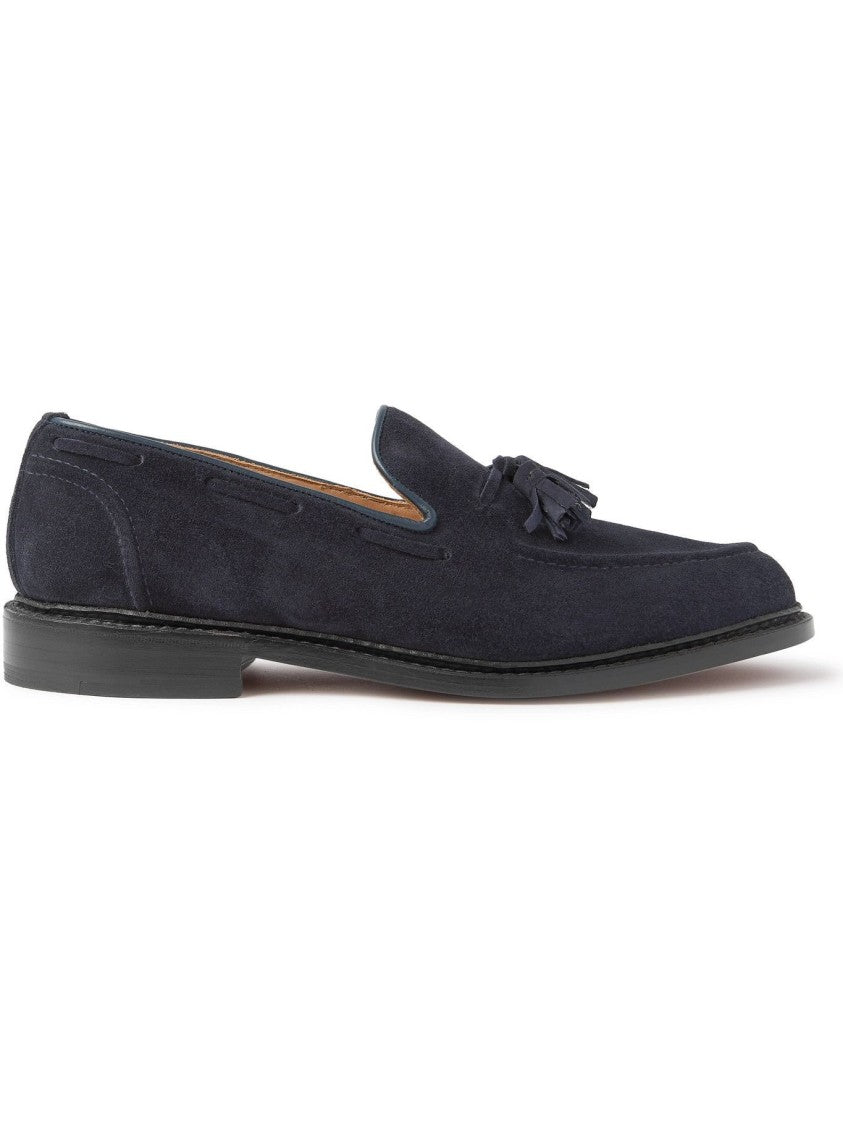 Tricker's Tassel Loafers Crafted From Suede