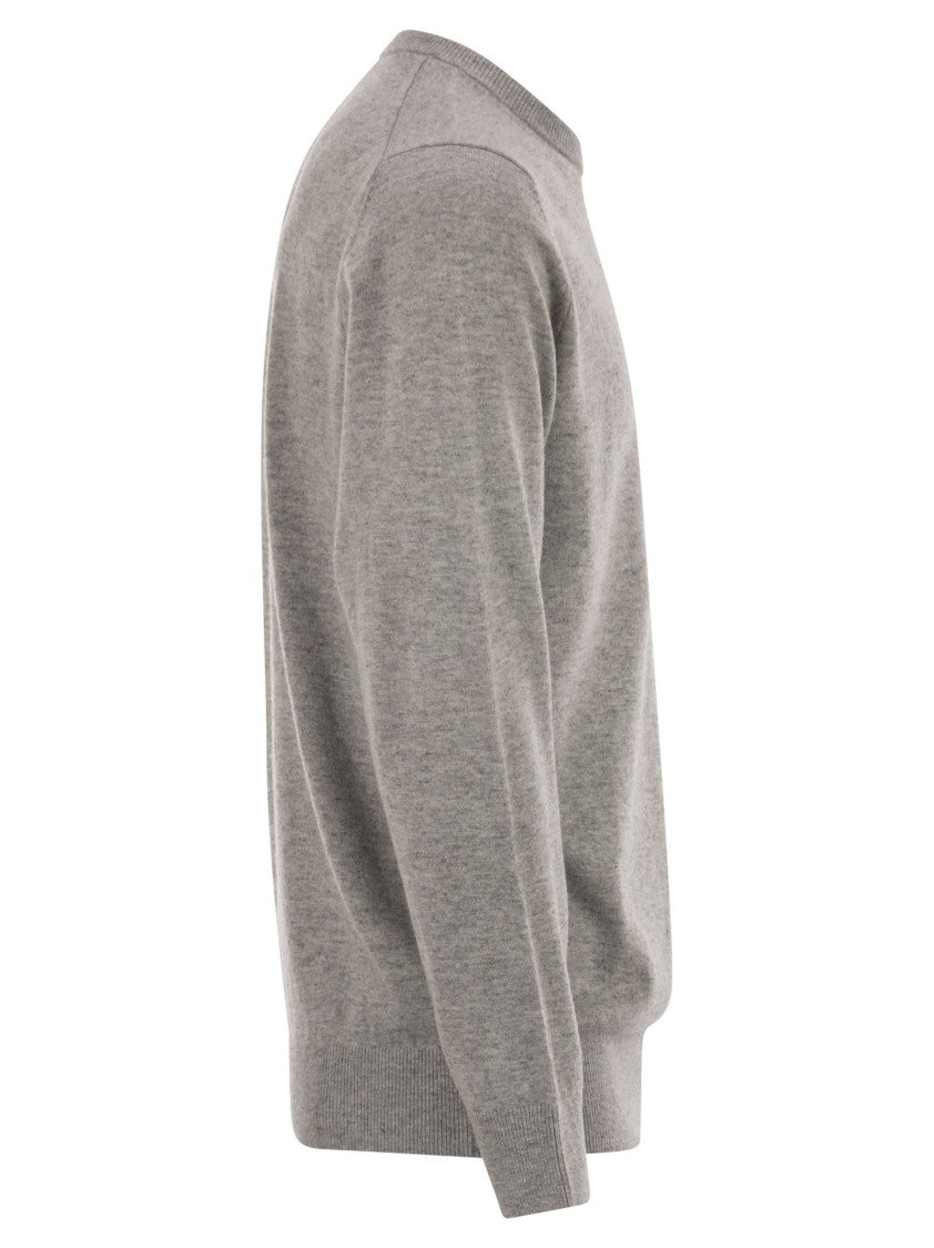 Mc2 Saint Barth Crew Neck Jumper With Contrast Embroidery