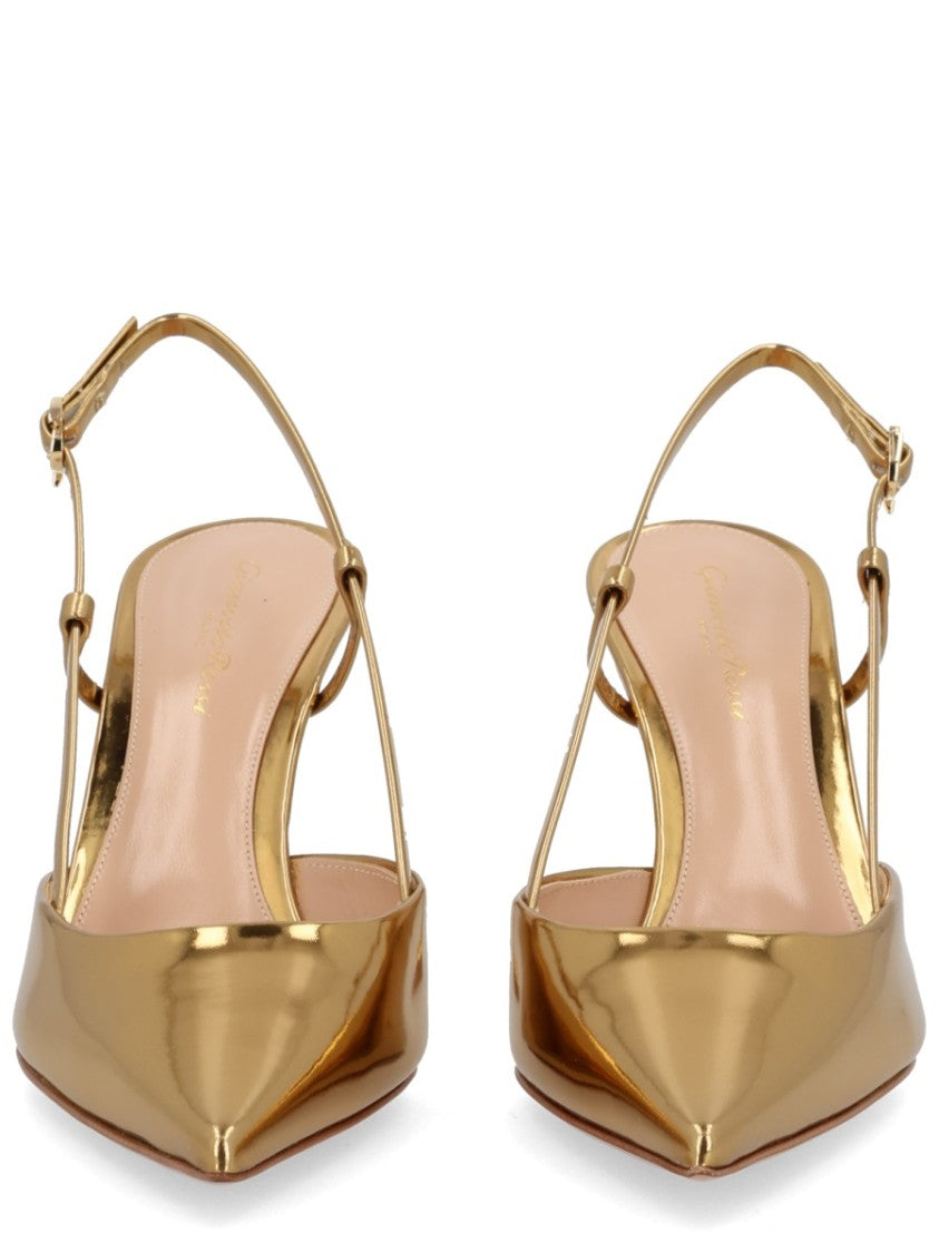 Gianvito Rossi Ascent Glossy Calf Leather Slingback Pumps