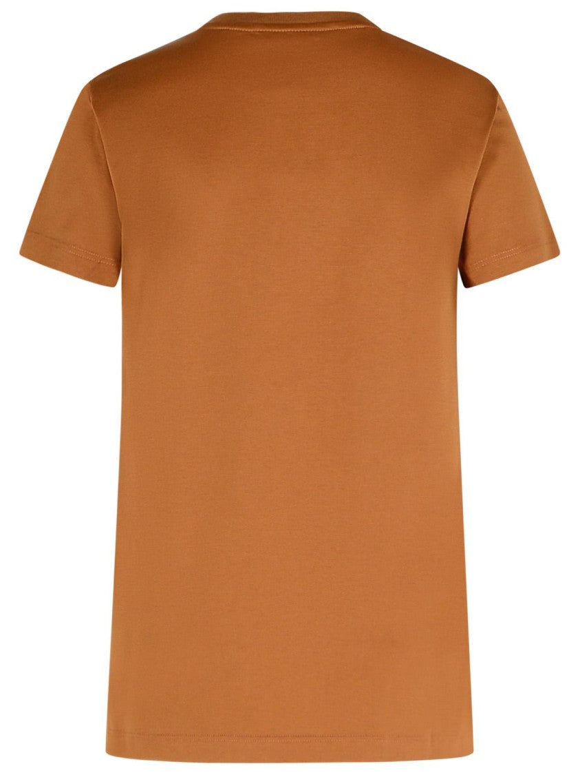 Max Mara Giovane' Brown Cotton T-Shirt