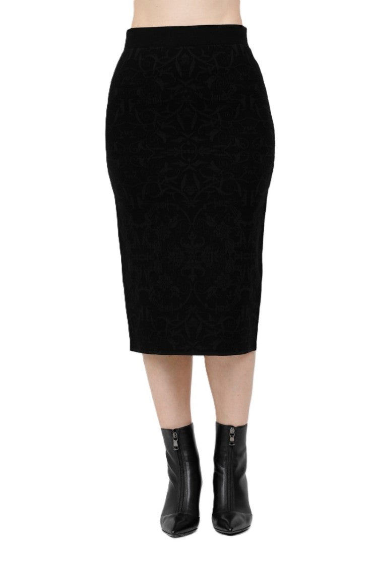 Max Mara Fitted Black Midi Skirt