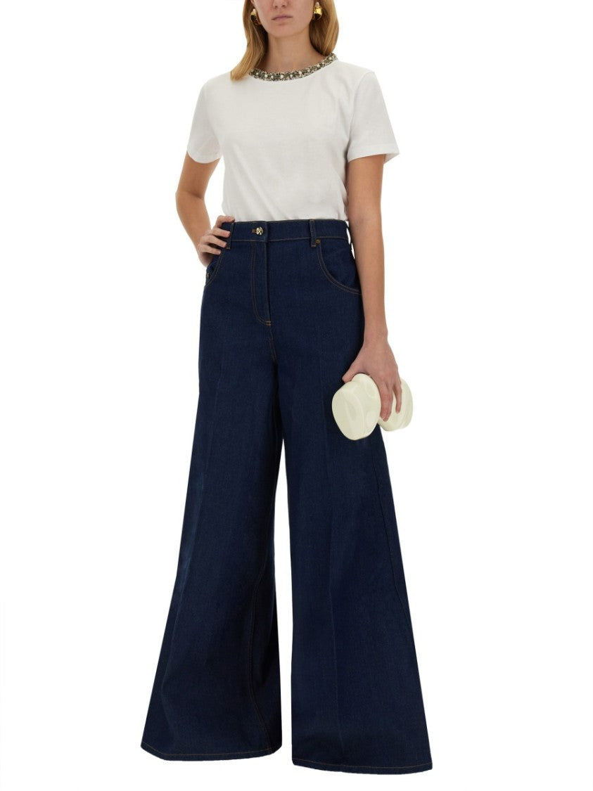 Nina Ricci T-Shirt With Embroidered Collar