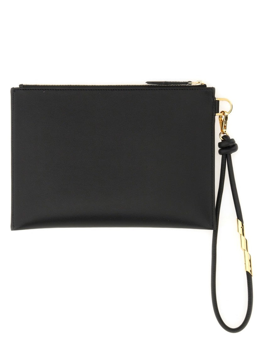 Lanvin Black Leather Clutch Bag