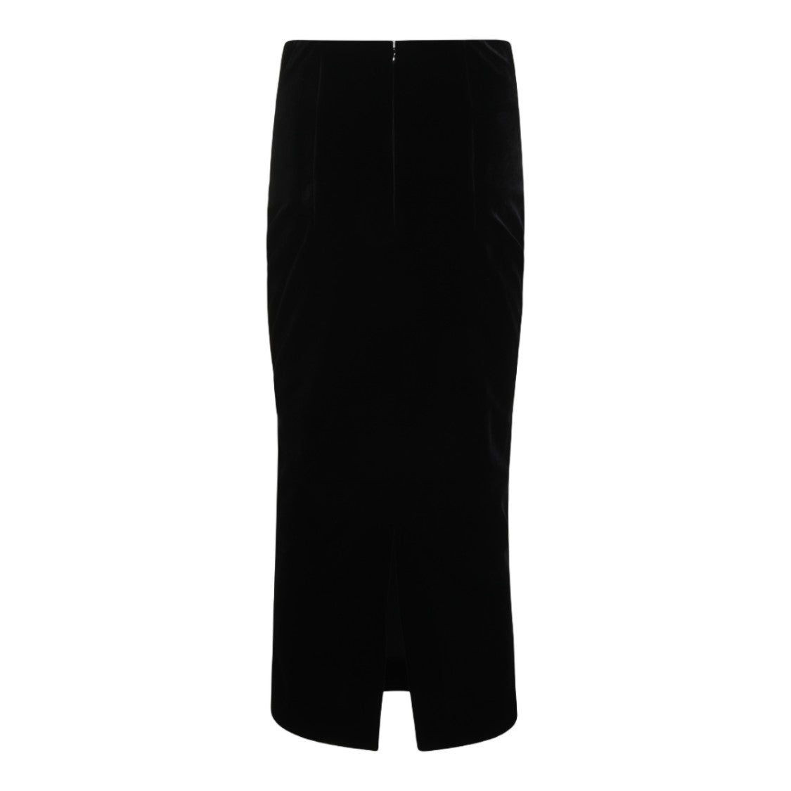 Alberta Ferretti Long Black Skirt With Straight Silhouette And Subtle Slit