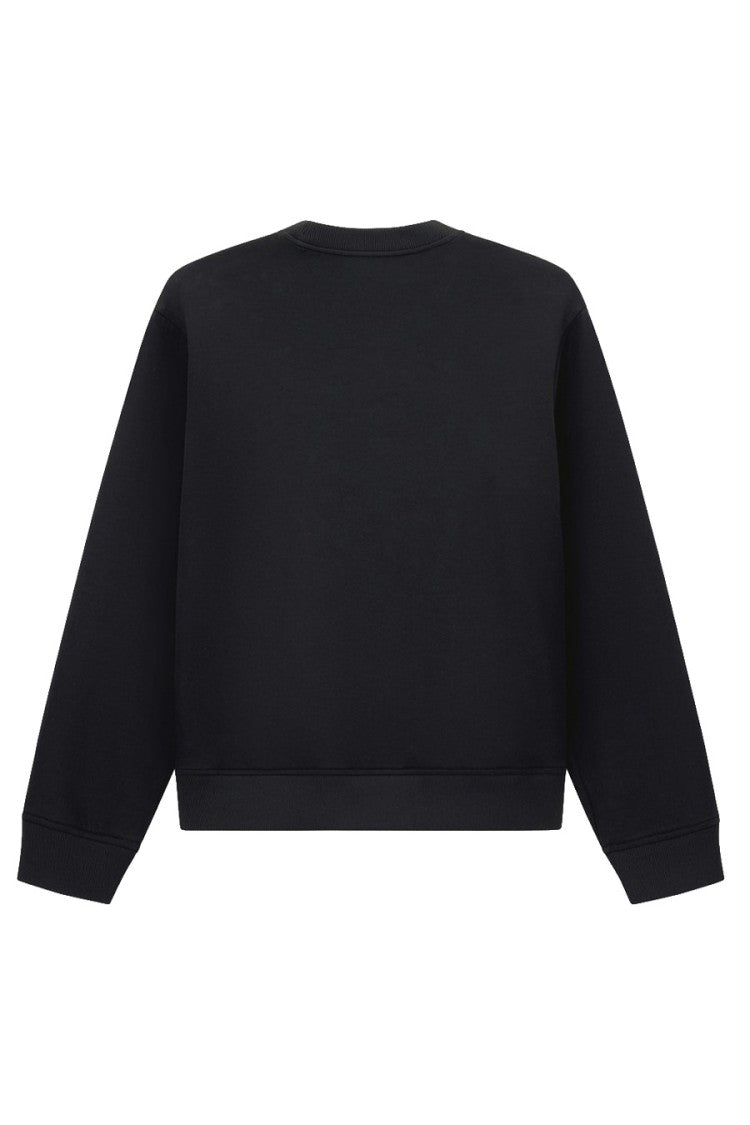 Emporio Armani Black Cotton-Blend Logo Sweatshirt
