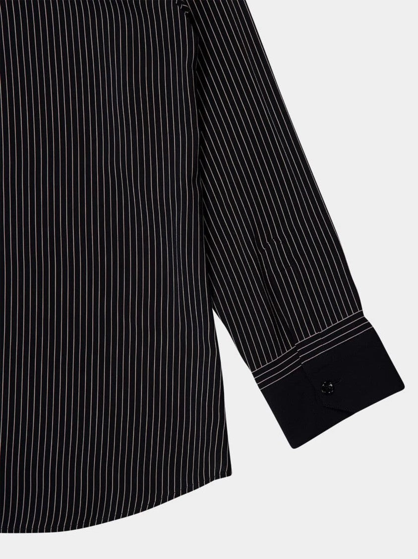 Saint Laurent Black Pinstripe Fabric Shirt