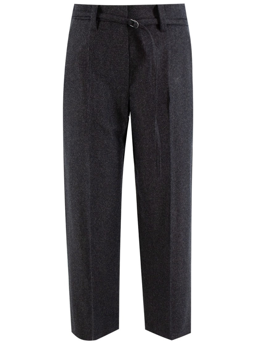 Brunello Cucinelli Cropped Wide Leg Wool Trousers