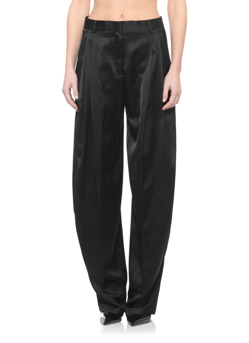 The Andamane Black Tracy Satin Formal Pants