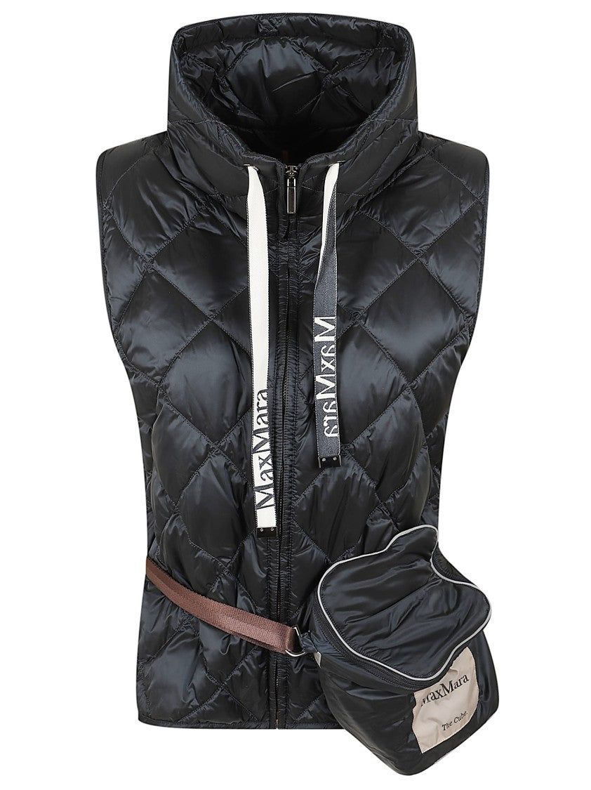 Max Mara Iridescent Nylon Canvas Down Jacket