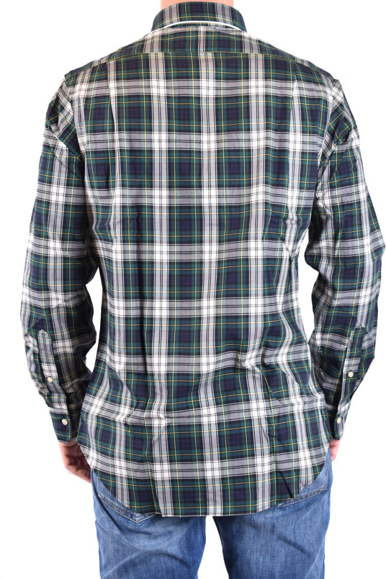 Polo Ralph Lauren Classic Cotton Plaid Shirt With Button-Down Collar And Design