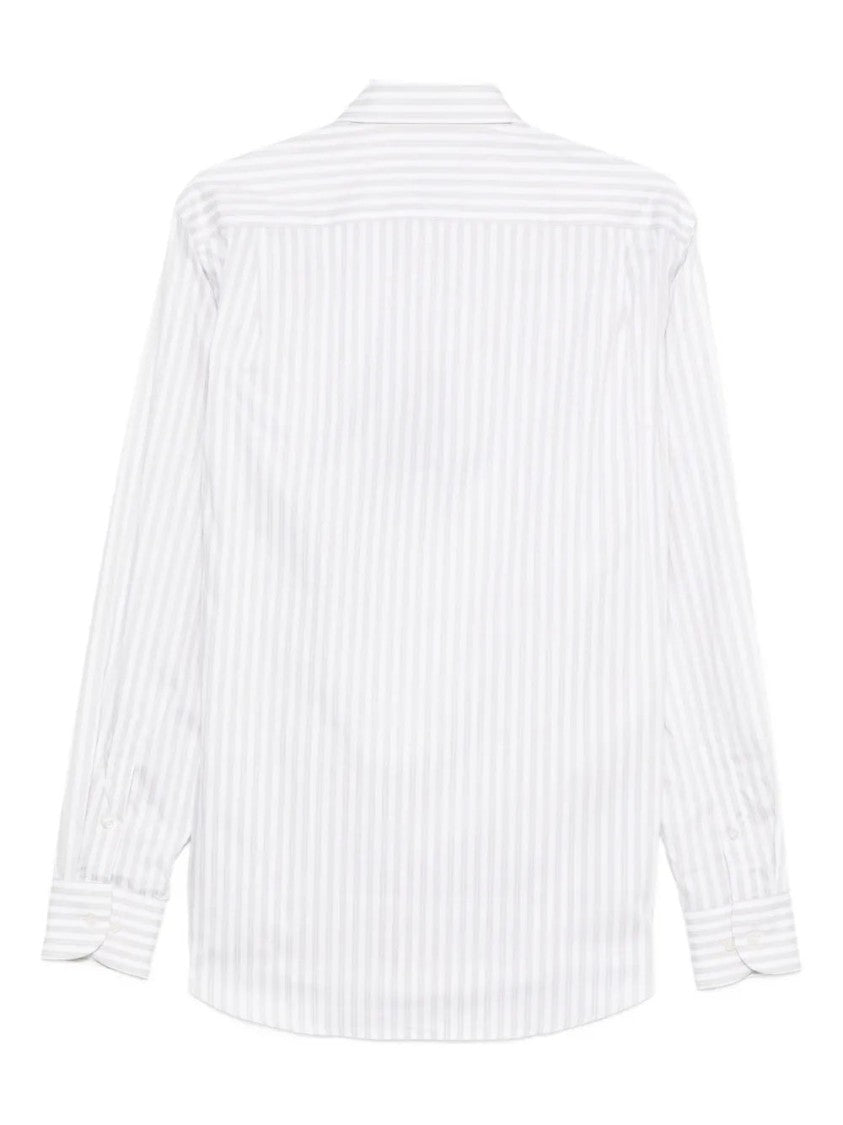 Paul & Shark Beige Striped Long-Sleeve Cotton Shirt