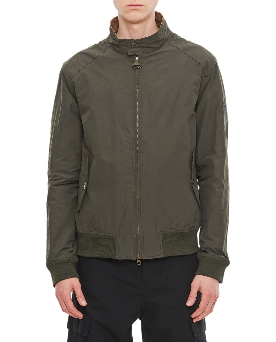 Barbour Rectifier Harrington Casual Jacket With Ribbed Velvet Collar