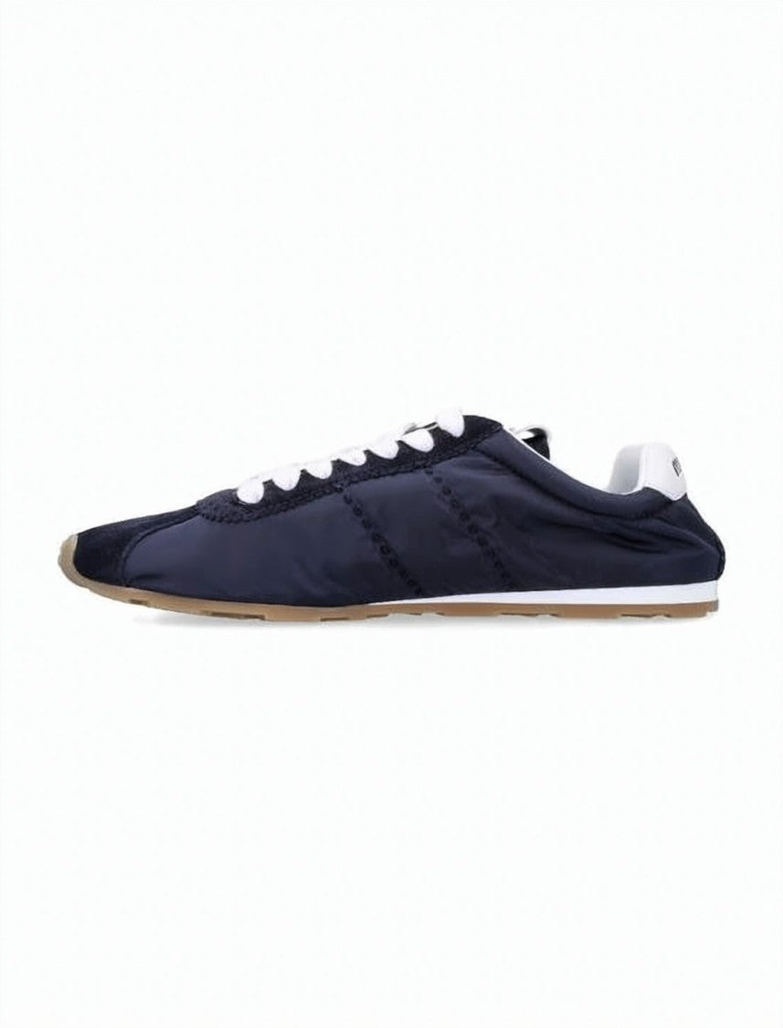 Miu Miu Quilted Low-Profile Sneakers With Contrasting Heel Tab