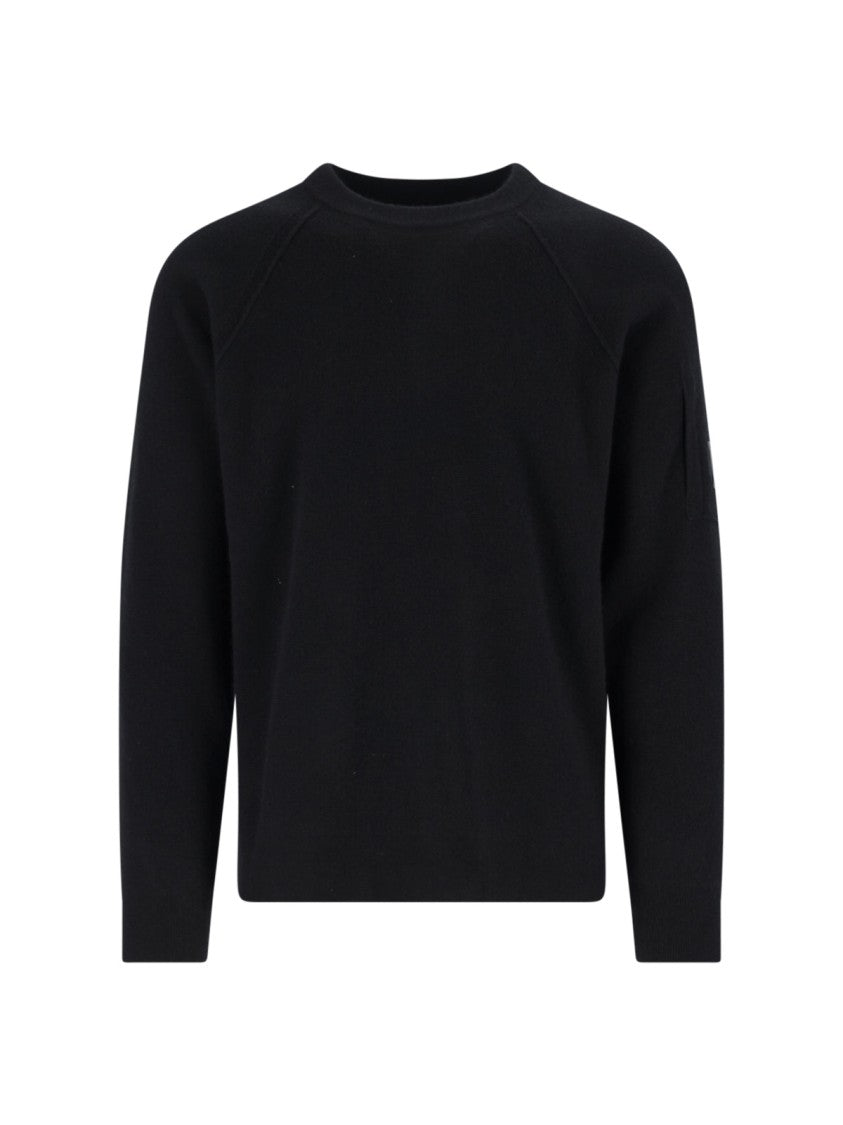 C.P. Company Logo Crewneck Sweater – Black