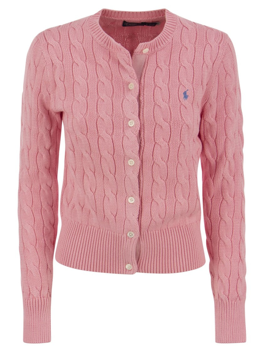 Polo Ralph Lauren Plaited Cardigan With Long Sleeves