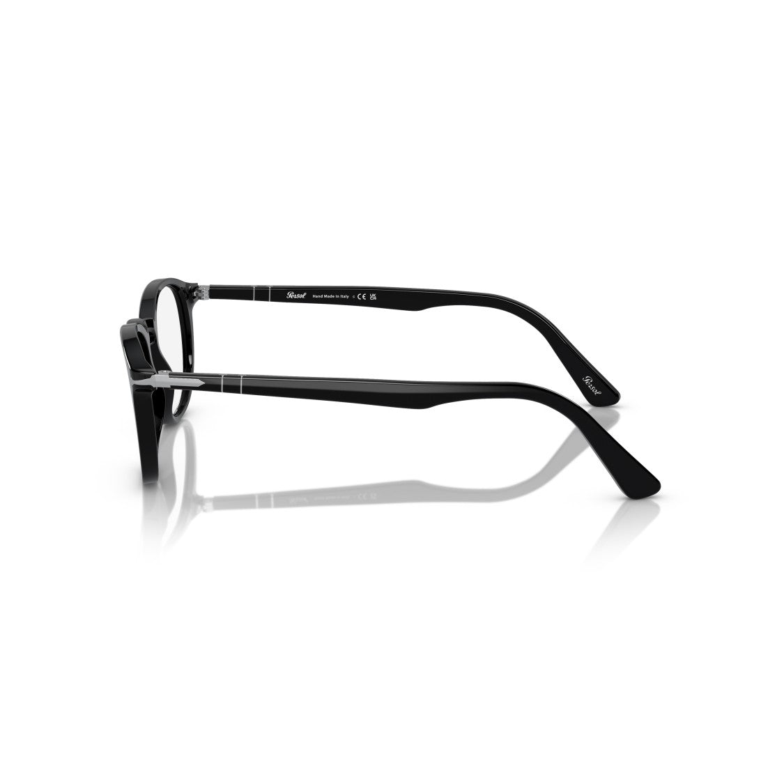 Persol 0Po3143v Glossy Black Acetate Round Frame Eyeglasses