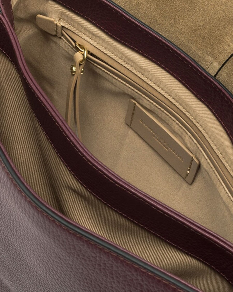 Gianni Chiarini Helena Round Wine Berry Crossbody Bag