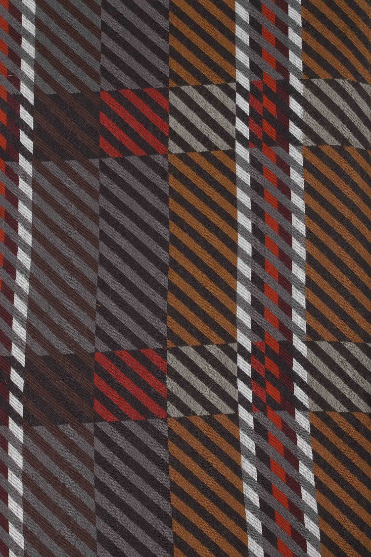 Missoni Black Two-Tone Striped Fringed Wool Scarf