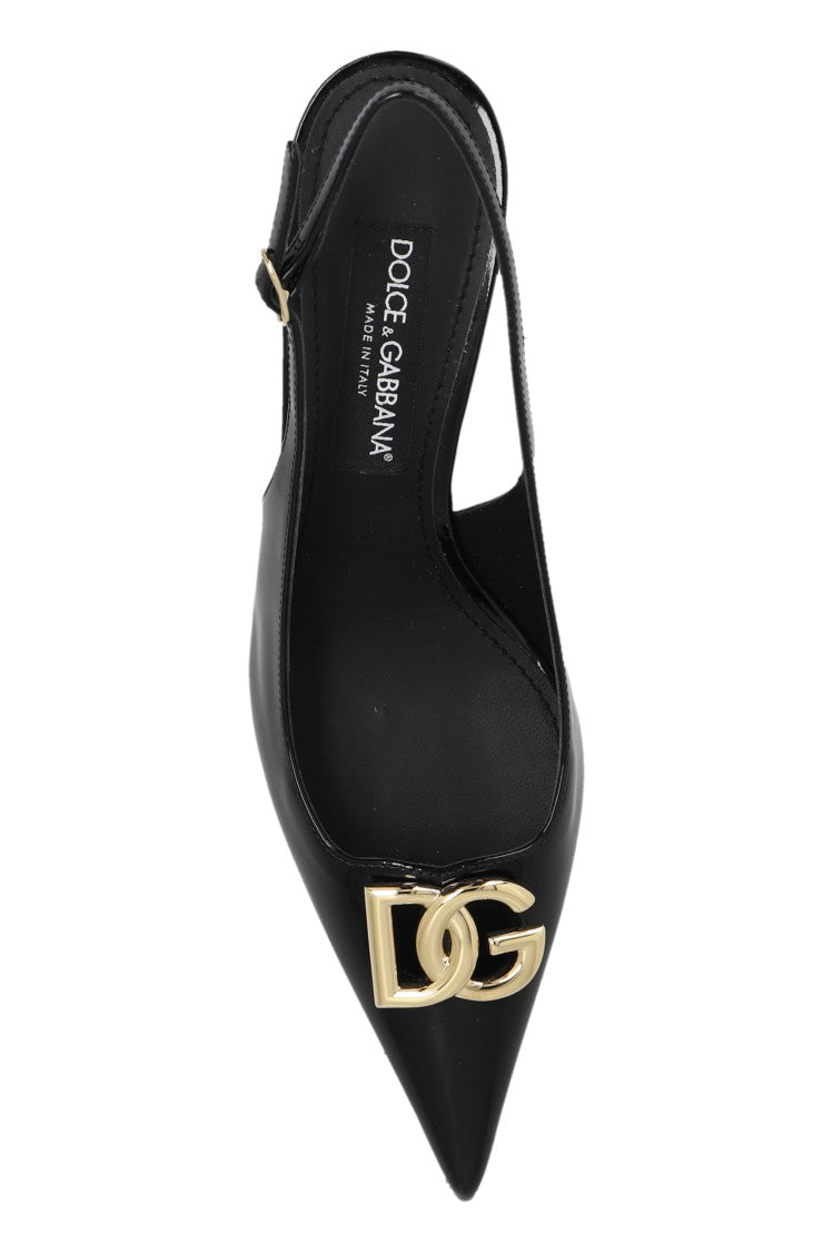 Dolce & Gabbana Glossy Black High-Heeled Shoes